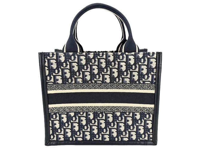 Borsa Book Tote da donna Christian Dior Beige Blu navy - vista 2