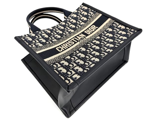 Borsa Book Tote da donna Christian Dior Beige Blu navy - vista 3