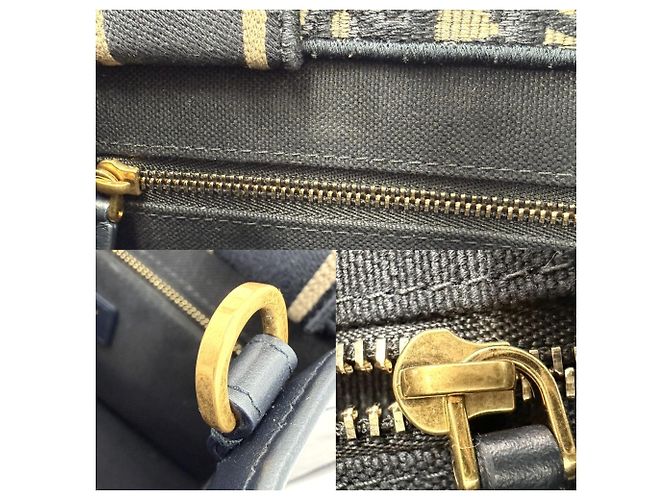 Borsa Book Tote da donna Christian Dior Beige Blu navy - vista 6