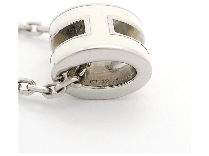 Hermès Collana in metallo Mini Pop H Hermes Argento Bianco - vista 6