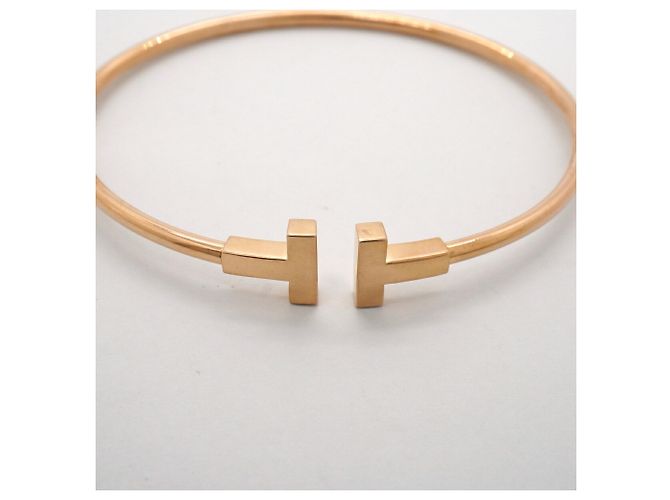 Bracciale rigido Tiffany & Co. T-Wire in oro rosa 18K - vista 4