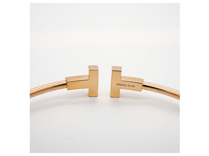 Bracciale rigido Tiffany & Co. T-Wire in oro rosa 18K - vista 5