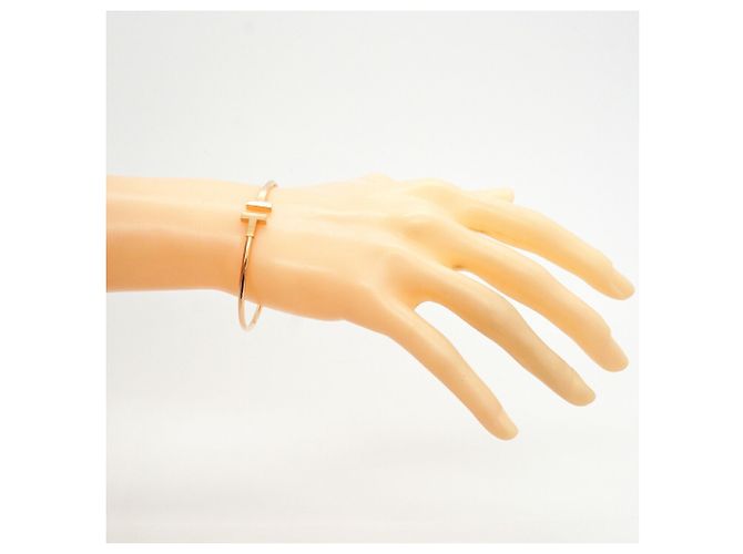 Bracciale rigido Tiffany & Co. T-Wire in oro rosa 18K - vista 6