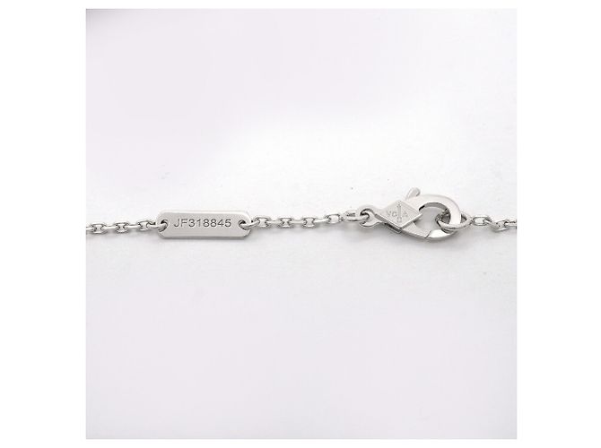 Collana Van Cleef & Arpels Alhambra in oro bianco 18K con diamanti - vista 5