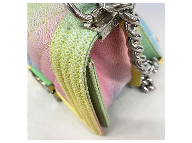 Borsa a tracolla Chanel Boy Chain Multicolore - vista 7