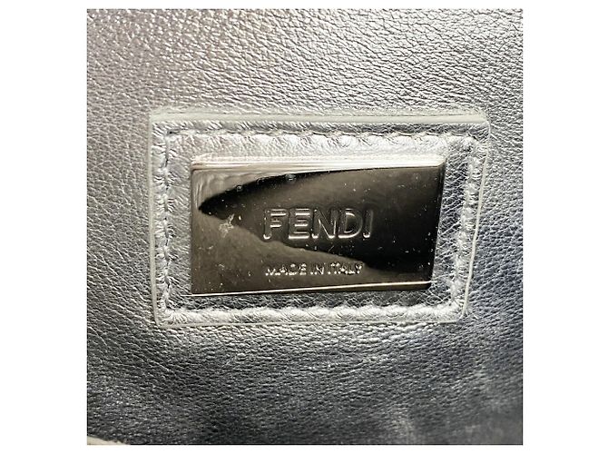 Borsa in pelle Fendi Peekaboo Argento - vista 5
