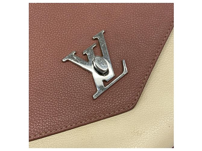 Borsa Louis Vuitton MyLockme Marrone Crudo Bordò - vista 10