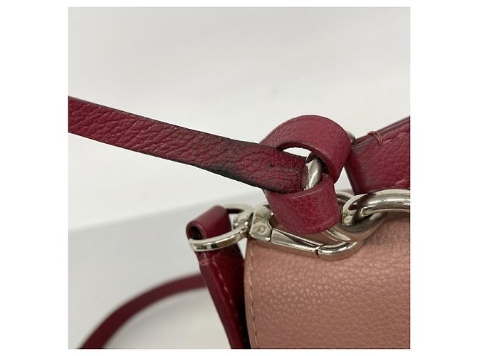 Borsa Louis Vuitton MyLockme Marrone Crudo Bordò - vista 9
