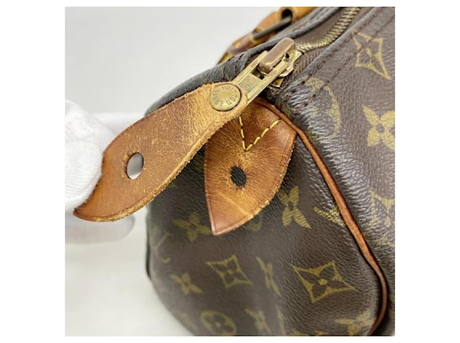 Borsa Louis Vuitton Monogram Speedy 25 Marrone - vista 6
