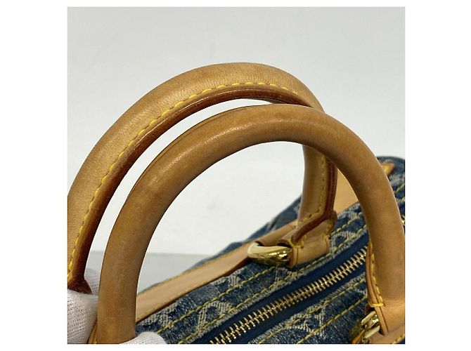 Borsa a mano Louis Vuitton Monogram Denim Neo Speedy Blu - vista 7