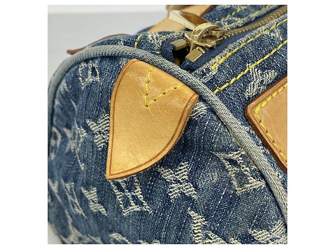Borsa a mano Louis Vuitton Monogram Denim Neo Speedy Blu - vista 8