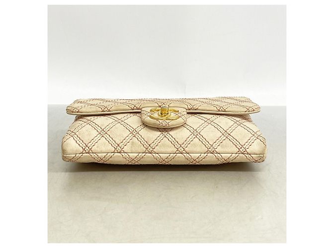 Bolsa de ombro Chanel em couro rosa - vista 3
