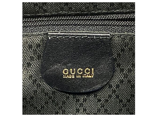 Gucci Bamboo Leder-Rucksack Schwarz - Ansicht 5