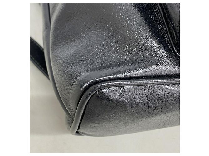 Gucci Bamboo Leder-Rucksack Schwarz - Ansicht 6