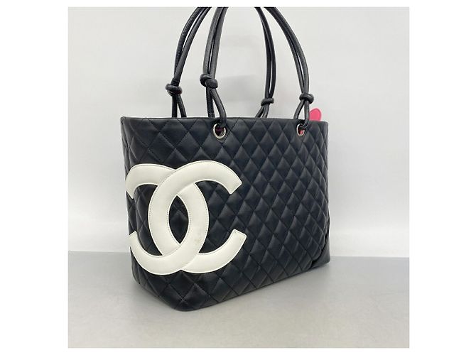 Chanel Cambon Leder Tote Bag Schwarz - Ansicht 2