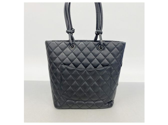 Chanel Cambon Leder Tote Bag Schwarz - Ansicht 12