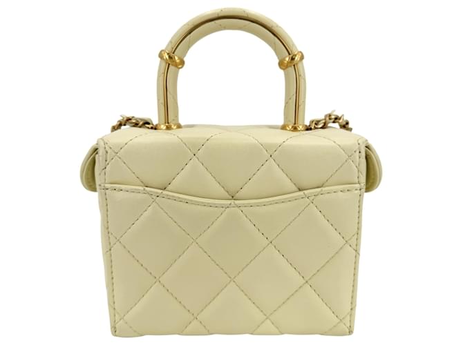 Borsa Vanity Chanel Matelassé Giallo - vista 2