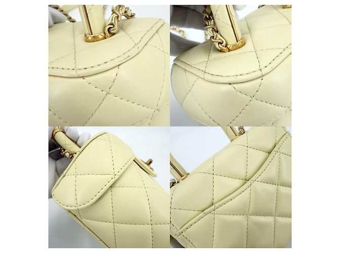 Borsa Vanity Chanel Matelassé Giallo - vista 6
