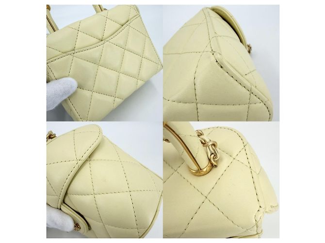 Borsa Vanity Chanel Matelassé Giallo - vista 7