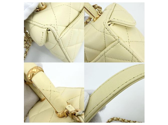 Borsa Vanity Chanel Matelassé Giallo - vista 8