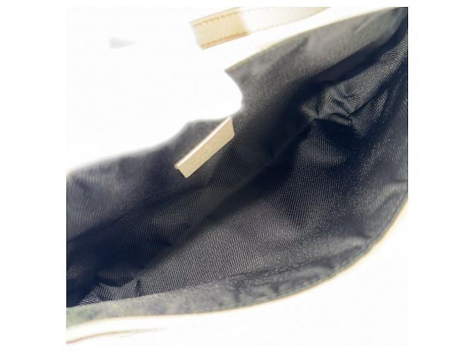 Borsa a mano Gucci Abbey beige in tela GG e pelle - vista 4