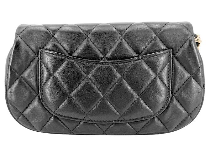 Borsa a tracolla Chanel Matelassé in pelle nera Nero - vista 2