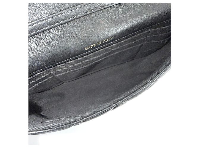 Borsa a tracolla Chanel Matelassé in pelle nera Nero - vista 4