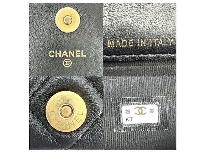 Borsa a tracolla Chanel Matelassé in pelle nera Nero - vista 5