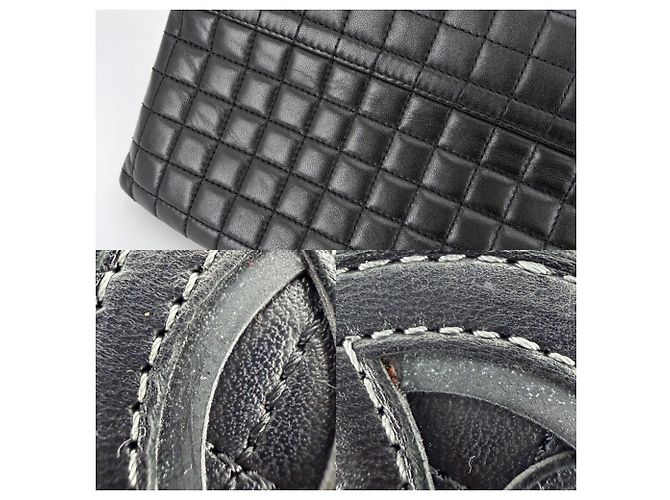 Timeless Borsa a tracolla Chanel Chocolate Bar in pelle di agnello nera Nero - vista 10