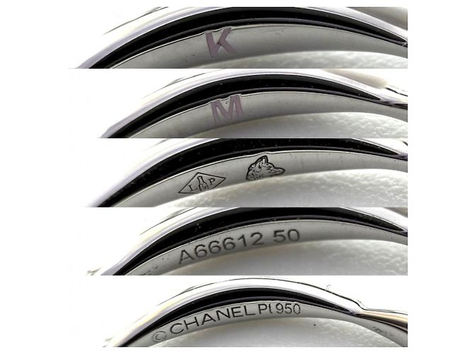 Chanel Camellia Collection Half Eternity Ring für Damen Silber Weiß - Ansicht 4
