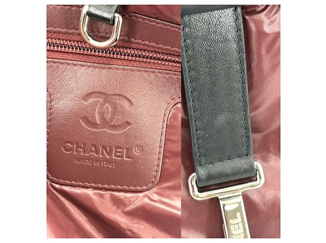 Borsa Tote Reversibile Chanel Coco Cocoon PM da Donna Nero Bianco Bordò - vista 10