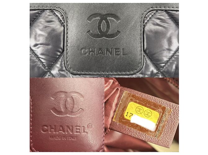 Borsa Tote Reversibile Chanel Coco Cocoon PM da Donna Nero Bianco Bordò - vista 6