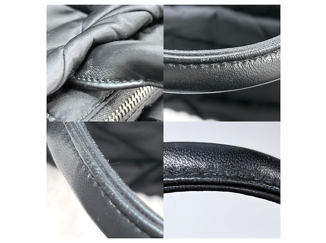 Borsa a mano imbottita piccola da donna Prada Nero Bianco - vista 6