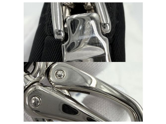 Borsa a mano imbottita piccola da donna Prada Nero Bianco - vista 9