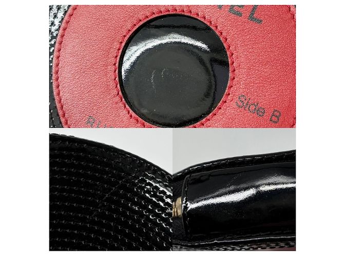 Chanel Clutch aus Lackleder Braun Schwarz Weiß Rot - Ansicht 7