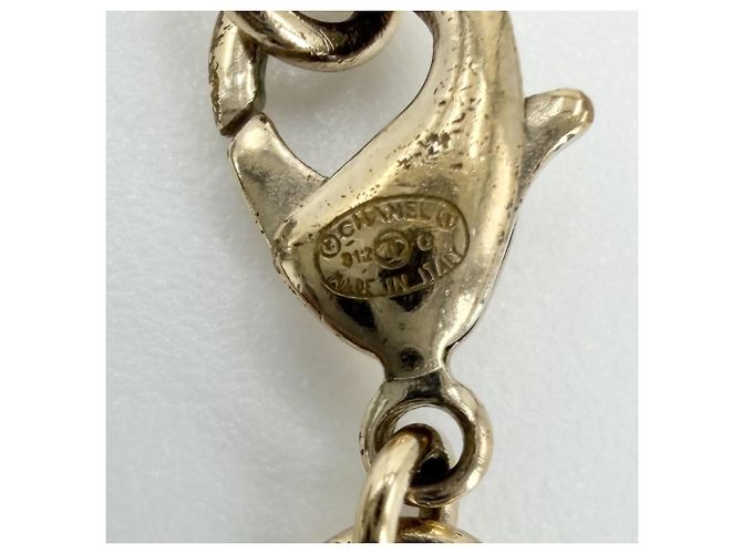 Collana Chanel Oro con Logo Coco e Pietre Colorate D'oro - vista 3