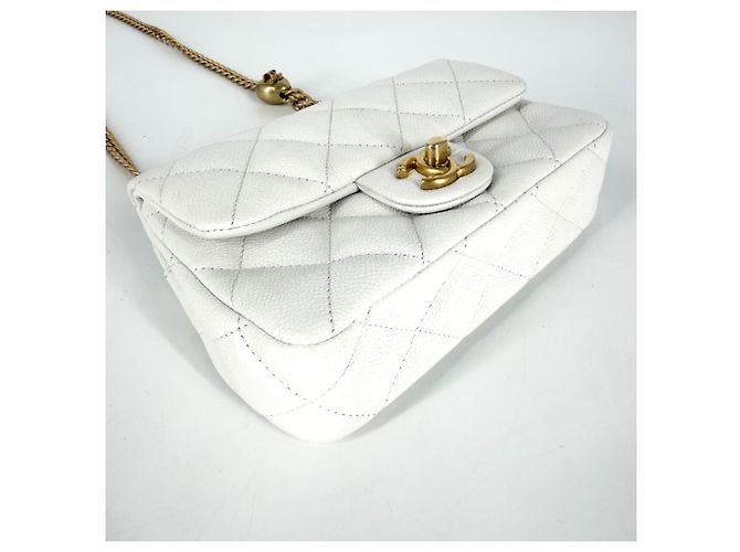 Borsa a tracolla Mini Flap da donna Chanel Bianco - vista 3