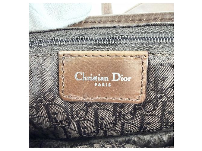 Borsa Saddle Christian Dior Marrone Bianco Beige - vista 4
