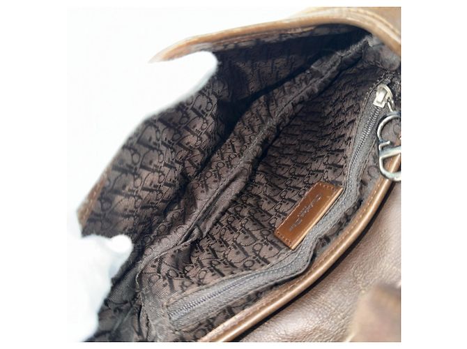 Borsa Saddle Christian Dior Marrone Bianco Beige - vista 5