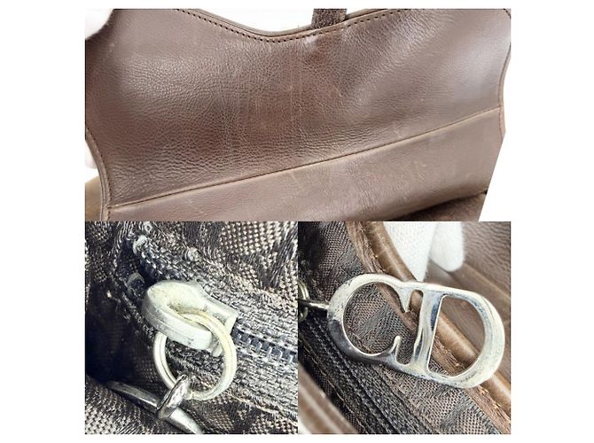 Borsa Saddle Christian Dior Marrone Bianco Beige - vista 9