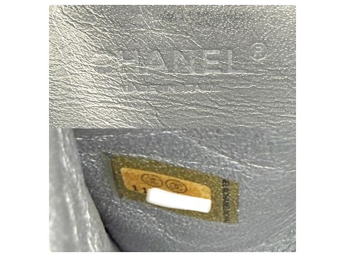 Borsa a tracolla Chanel in pelle verniciata Nero Bianco - vista 5