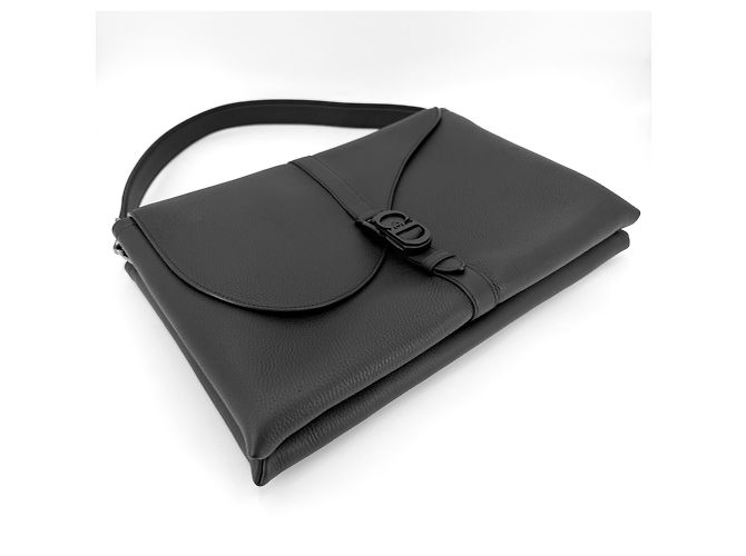 Borsa a tracolla Christian Dior Pillow Saddle Flap da uomo Nero - vista 3