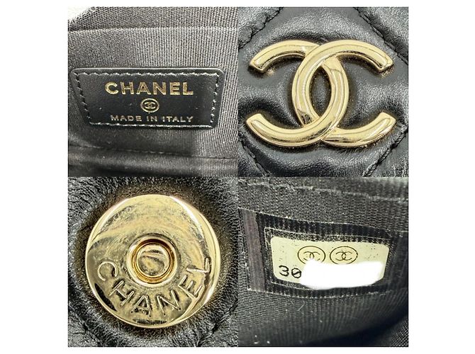 Timeless Borsa a tracolla Chanel Matelassé in pelle nera Nero - vista 6
