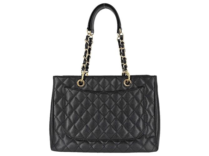 Sac cabas à chaîne Chanel GST Matelassé pour femme Noir - vue 2
