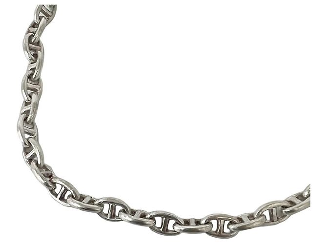 Hermès Collana HERMES Vintage Chaine d'Ancre TPM Argento - vista 4