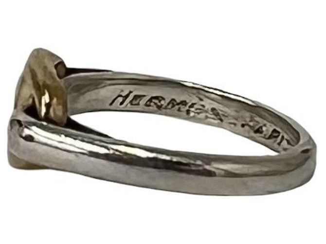 Hermès HERMES Vintage Chaine d'Ancre Ring Silber Golden - Ansicht 4