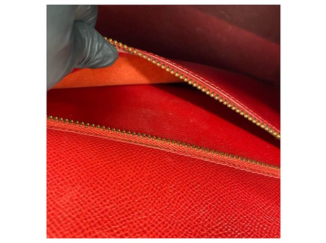 Hermès Borsa HERMES Kelly 28 in pelle Courchevel Rosso - vista 10