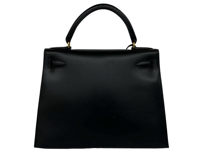 Hermès Borsa Hermes Kelly 28 in pelle Box Calf Nera Nero - vista 3