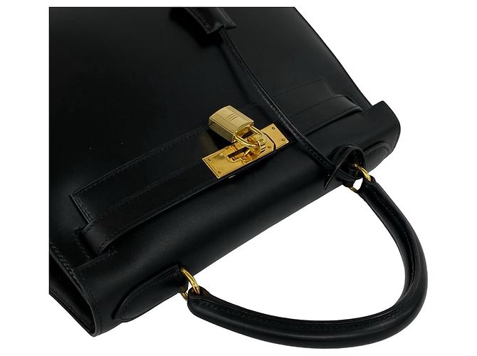 Hermès Borsa Hermes Kelly 28 in pelle Box Calf Nera Nero - vista 4