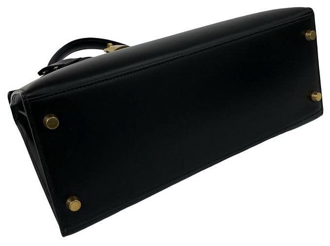 Hermès Borsa Hermes Kelly 28 in pelle Box Calf Nera Nero - vista 7